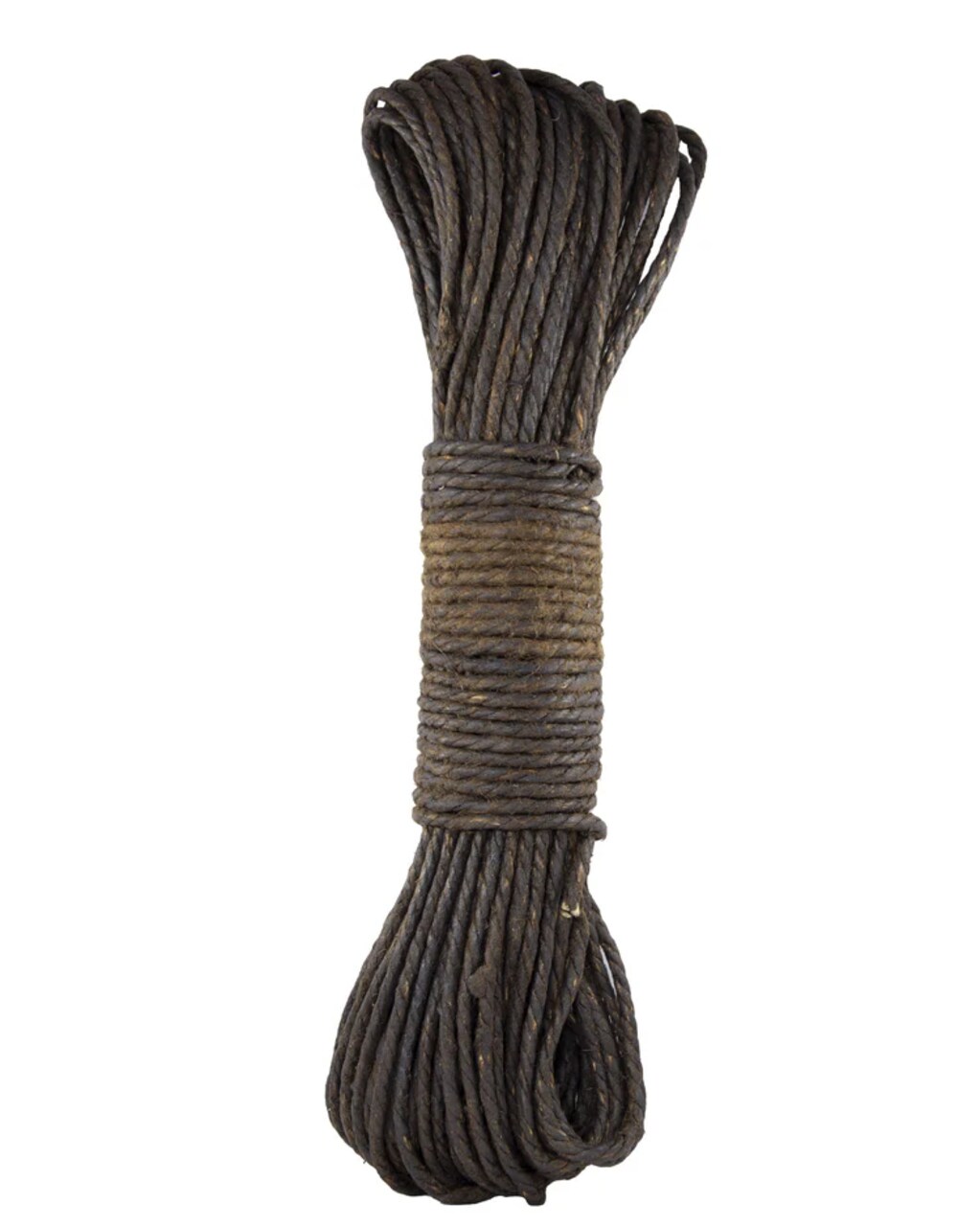 Hemptique 3-Ply 100ft Premium Egyptian Tarred Marline Flax Linen Twine Water Resistance Coated Sailing Knotting Rigging Tying Landscape Gardening Craft Hobby